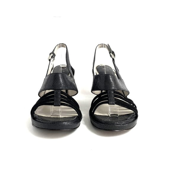 Oh! Healthy Heals Strappy Comfort High Heel Sandals Reptile Womens 38 - Picture 3 of 13